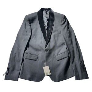 NEW Daniele Alessandrini Mens Tuxedo Blazer Jacket Black IT 46 US 36 NWT
